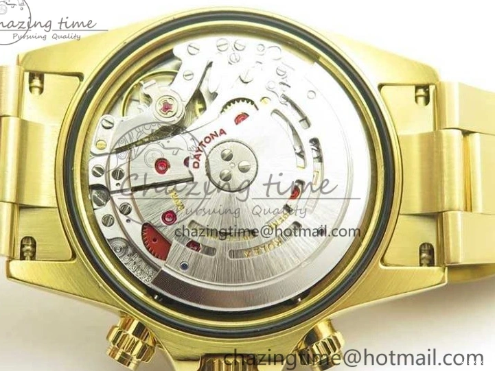 Plated YG 904L 1:1 116508 And SS Case Bracelet Green Clone Edition Dial Best Super A4130 ARF Daytona 0414